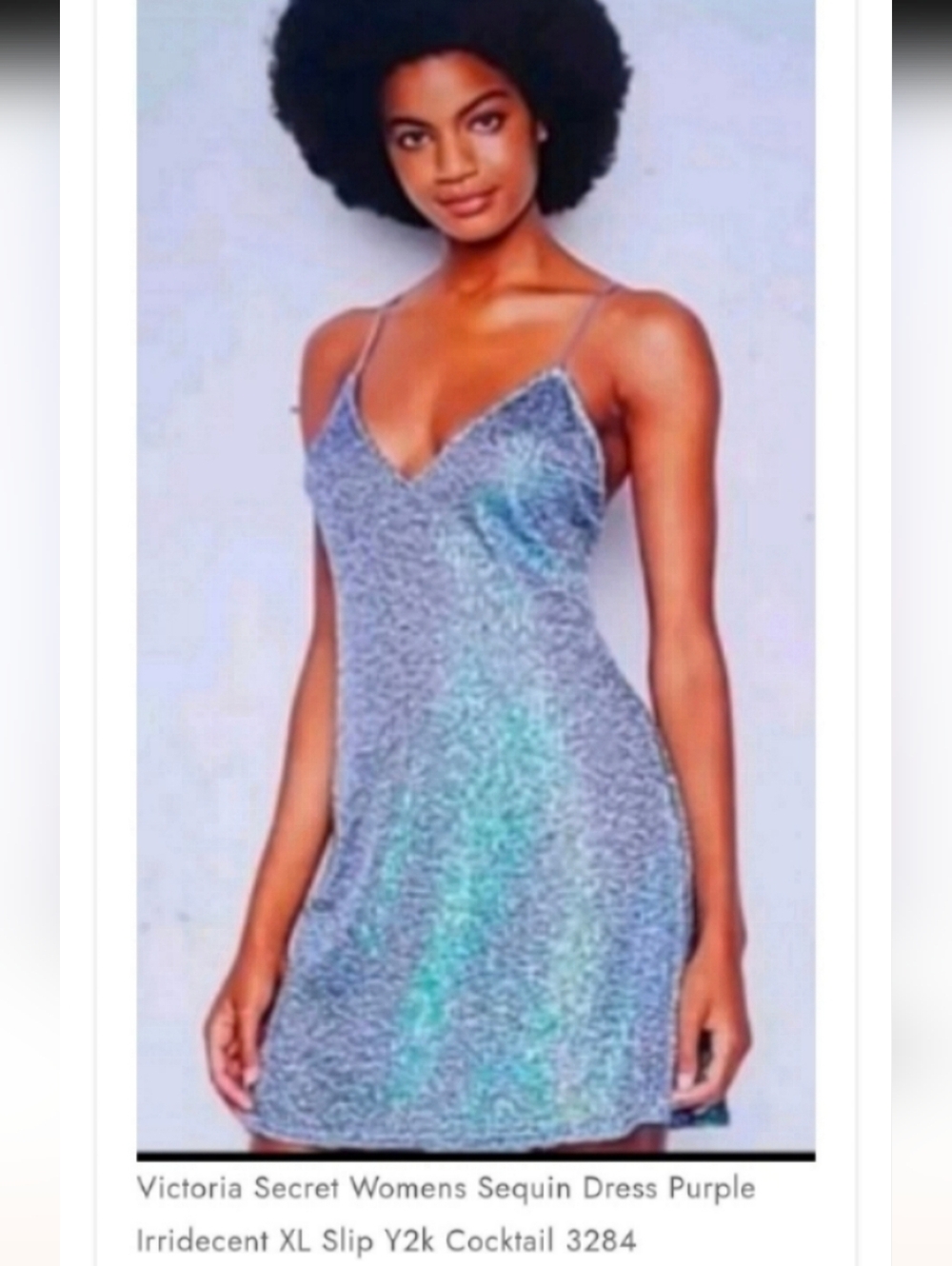 Victoria's Secret Iridescent Sequin Slip Dress XL - Picture 11 of 15